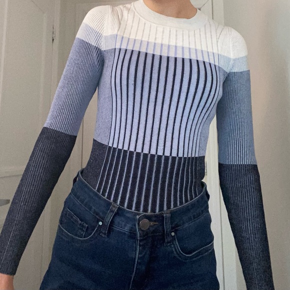 Banana Republic Ribbed Colour Block Long Sleeve - Picture 1 of 3